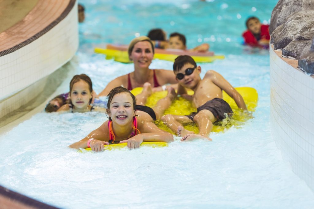 Family swimming