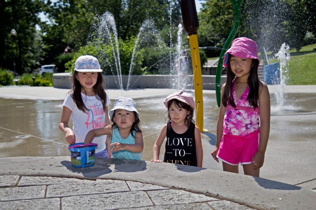 Kids at Mackin Spray Park