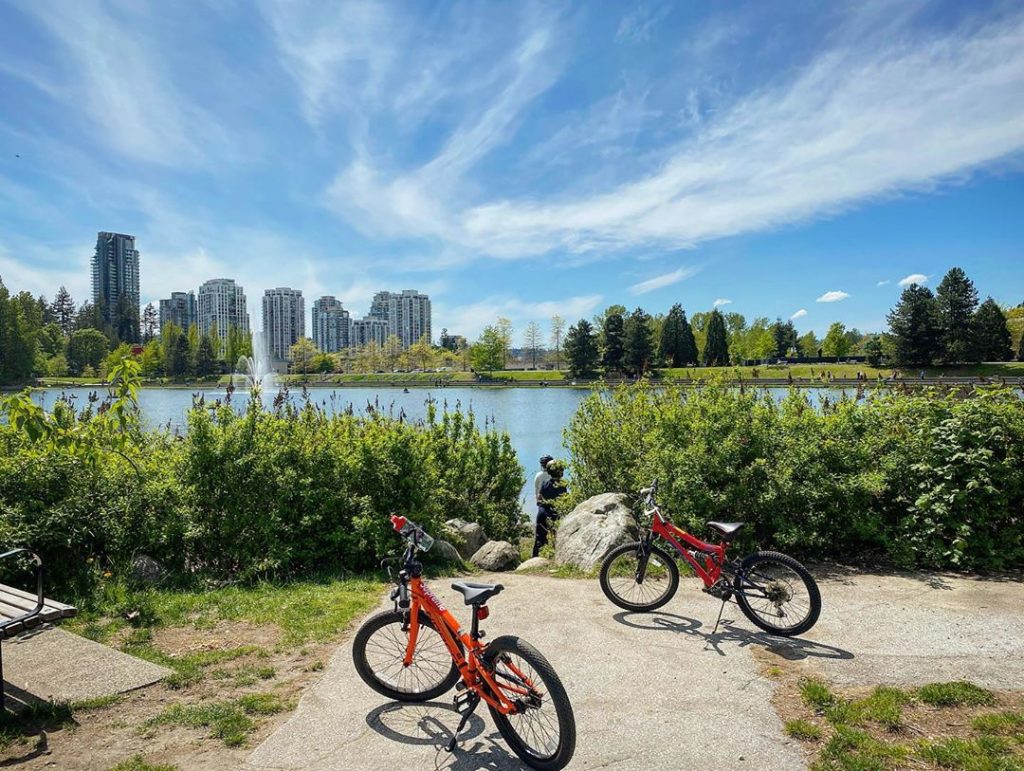 Biking at Town Centre Park